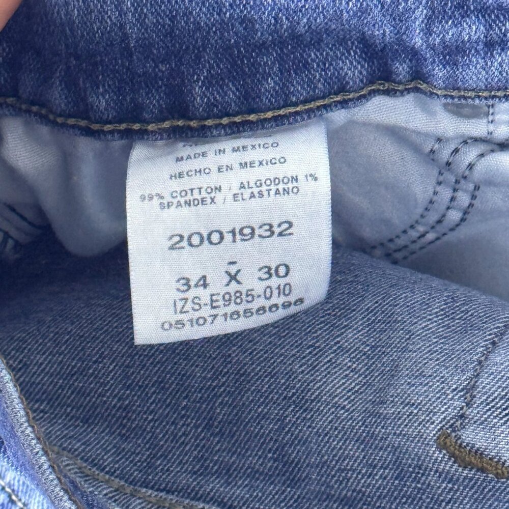 Lee Premium Select Straight Jeans Mens Blue Denim Regular Fit Classic Size 34x30 - Picture 13 of 16